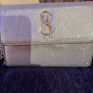 Steve Madden Silver Crystal Clutch